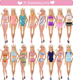 iBayda 14 Doll Clothes=3 Casual Dress+ 3 Tops+3 Trousers+3 Princess Dress+2 Swimsuit for 11.5 inch Girl Doll (Random Style)