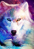 Beaudio Animal Series Diamond Painting Kits for Adults- Wolf King- DIY Round Full Drill 5D Diamond Art for Home Wall Decor(11.8x15.7inch)