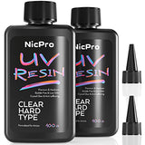 Nicpro 1Gallon Crystal Clear Epoxy Resin Kit + 2 PCS Upgrade Crystal Clear UV Resin 200g…