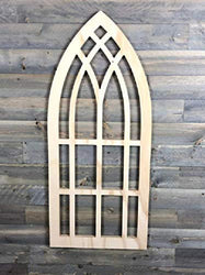 Arched frame window unfinished