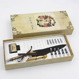 AIVN Caligrapher Pen with Feather Quill Pen, Calligraphy Set with 12 Nibs for Writing and Perfect