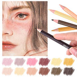 36 Count Colored Pencils Set - 3 Sets Included Each with 12 Skin Tones Colored Pencils Manga Colors Tone Oil Based Drawing Pencils for Adults Coloring Books Drawing Sketching