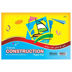 Bulk Buys BAZIC 16 Ct. 18 in. X 12 in. Construction Paper Pad - Case of 48