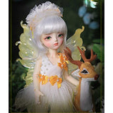 ZDLZDG BJD Doll Girl 1/6 27.5cm Ball Jointed Body Doll with Makeup and Resin Transparent Wings, High-end Humanoid Decoration