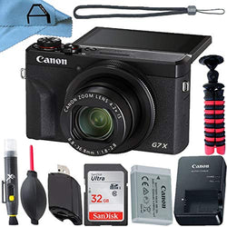 Canon PowerShot G7X Mark III Digital Camera 20.1MP Sensor with SanDisk 32GB Memory Card + Tripod + A-Cell Accessory Bundle (Black)
