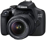 Canon EOS 2000D Rebel T7 Kit with EF-S 18-55mm f/3.5-5.6 III Lens + Accessory Bundle + Model Electronics Cloth