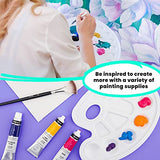Chalkola Acrylic Paint Set for Adults, Kids & Artists - 40 Piece Acrylic Painting Supplies Kit, with 24 Acrylic Paints (22ml), 10 Painting Brushes, 5 Canvas for Acrylic Painting (8x10) & 1 Palette