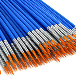 60 Pcs Paint Brushes Bulk, Mini Round Paint Brush, Small Tiny Painting Brushes for Kids Classroom Crafts Acrylic Oil Watercolor Face Painting, by PHSZZ