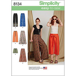 Simplicity 8134 Easy to Sew Women's Pants and Shorts Sewing Patterns, Sizes 14-22