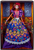 Barbie 2022 Día De Muertos Doll Wearing Traditional Ruffled Dress, Flower Crown & Calavera Face Paint, Gift for Collectors