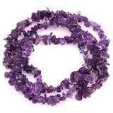 6-8mm Amethyst Beads Natural Stone Gravel Gemstone Chips Beads For Jewelry Making 34"