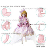 BABY Princess Style Serra BJD Doll 24inch Ball Jointed Dolls Reborn Figure + Full Set Accessories + Shoes + Hair + Clothes Doll Toy Gift