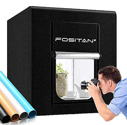 FOSITAN Photo Box, Photo Light Studio Box 35"/90cm 126 LED Light Photo Shooting Tent Table Top Photography Lighting Kit with 4 Background Paper and CRI95+ for Photography