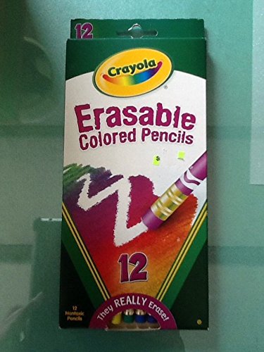 Erasable Colored Woodcase Pencils, 3.3 Mm, 12 Assorted Colors/box