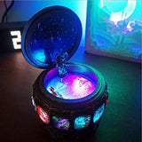 DELIWAY [Upgraded Version] Mechanism Rotate Music Box with 12 Constellations and Sankyo 18-Note Wind Up Signs of The Zodiac Gift for Birthday Christmas (Sun God)