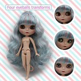 1/6 BJD Doll is Similar to Neo Blythe, 4-Color Changing Eyes Matte Face and Ball Jointed Body Dolls, 12 Inch Customized Dolls Can Changed Makeup and Dress DIY, Nude Doll Sold Exclude Clothes (SNO.36)