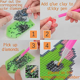 8 Pieces Mandalorian Diamond Painting Stickers Kits for Kids,DIY 5D Baby Yoda Grogu Diamond Art Mosaic Stickers by Numbers Kits for Children,Boys and Girls