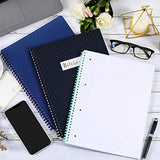 A4 Notebooks/Journal - 3 Pack Lined A4 Ruled Notebook Journal with Premium Paper, Wirebound, 9" × 11.75“, Soft Ring, Easily Tear Off