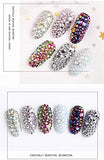 FantasyDay Crystals 3D Nail Art Rhinestones Decorations Nail Stones Gems Set for Nail Art Craft - Nail Bead Nail Sticker Nail Tip Colorful Diamond Resin Gemstones Stone Nail Art Jewelry Design Kit #3