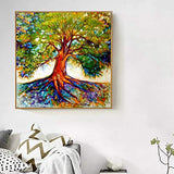 MXJSUA 5D Diamond Painting Full Round Drill Kits for Adults Pasted Arts Craft for Home Wall Decor Summer Tree 12x12in