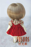 JD286 5-6inch 13-15CM Bobo Doll Wigs 1/8 Lati Yellow Synthetic Mohair BJD Doll Wigs (Light Brown)