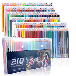 210-color colored pencils for adult and kids coloring book water color pencils Multi Colored Art Drawing Pencils with Vibrant Colors School Office Art Supplies