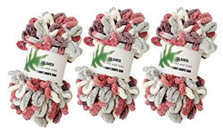 DDL&HEXI 3 Skeins of Loop Yarn Finger Knitting Yarn (120)