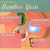 JubileeYarn Baby Soft Bamboo Cotton Yarn - 50g/Skein - Shades of Orange - 4 Skeins