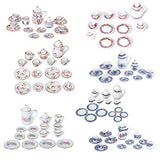 15pcs Dining Ware Porcelain Tea Set Dish Cup Plate Dream Puzzle Dollhouse Miniature