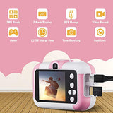 SUZIYO Kids Camera, Children Digital Selfie Video Camcorder 1080P Dual Lens 2.4 Inch HD, Birthday Christmas Electronic Gifts Toys for Age 3-9 Years Old Toddlers Girls & Boys (with 32G TF Card,Pink)