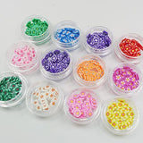 12 Boxes Flower Slice Polyclay Floral Slices Charms Resin Nail Art Decorations Kids Slime Party Supplies for Acrylic Nails/Slime/Resin Molds/Crafts