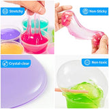 Slime Kit for Girls Boys Kids Slime Making Kits DIY Slime Supplies with 16 Crystal Powder Slime, Glitter,Fruit Slices,Beads and Tools Gifts Relief Toys