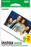 Fujifilm Instax Wide 300 Instant Film Camera (Black) & Instax Wide Monochrome Film - 10 Exposures & Instax Wide Film Twin Pack - 20 Exposures
