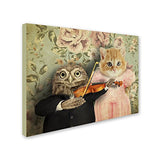 The Owl And The Pussycat by J Hovenstine Studios, 18x24-Inch Canvas Wall Art