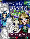 Whimsy Girls Around the World Coloring Book