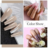 Gel Nail Polish Set 6 Colors Silver Nude Nail Polish Glitter Soak Off Nail Gel U V Nail Gel for Nail Art Salon Design Manicure Starter Set