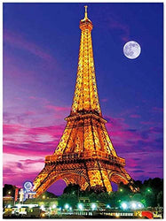 DIY 5D Diamond Painting by Number Kits, Diymood Painting Moon Lights Paris Paint with Diamonds Arts Full Drill Canvas Picture for Home Wall Decor 30x40cm(12x16inch)