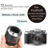 Meike 50mm f1.7 Full Frame Large Aperture Manual Focus Lens for Fujifilm X Mount Mirrorless Camera X-H1 X-Pro2 X-E3 X-T1 X-T2 X-T3 X-T4 X-T10 X-T20 X-T200 X-A2 X-E2 X-E2s X-E1 XPro1 X-S10,etc