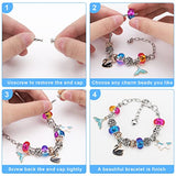 Charm Bracelet Making Kit for Girls, 125 Pcs Jewelry Making Supplies Beads, Beautiful Charms Jewelry Bracelets Beads DIY Arts and Crafts Girls Toys Gifts for Teens Age 8-12