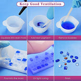 UV Resin Kit Clear Hard UV Resin with Mold Sun Light Activated UV Glue UV Epoxy Resin UV for Beginners Jewelry Making Coating Starter Art Kits (3.3oz, 100g)
