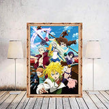 Apehuyuan The Seven Deadly Sins Silk Poster Anime Wall Art Mural Home Decor for Bedroom/Living Room(20 x 30 cm)