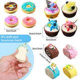12 Pieces Realistic Artificial Toy Donuts Assorted Scented Fake Desserts Decoration Toys Faux Simulation Cake Dessert Mini Fake Cupcake Model Mixed Foam Photography Props for Home Decoration Crafts