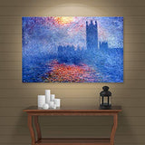 Art Wall Houses of Parliament by Claude Monet Gallery Wrapped Canvas, 24 by 32-Inch