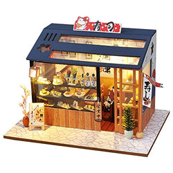 CUTEBEE Dollhouse Miniature with Furniture, DIY Wooden Dollhouse Kit Plus Dust Proof, Creative Room Idea