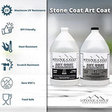 Art Coat 1 Gallon Epoxy Kit (Stone Coat Countertops) – Colorable DIY Art Resin with Extra UV Inhibitors and Heat Resistance for Long-Lasting Epoxy Art!