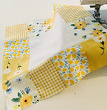 8 pcs Fat Quarters Fabric Bundles, 100% Cotton Pre-Cut Squares Sheets for Patchwork, Sewing, Quilting, Crafting 19.6’’x15.7’’ (50cmx40cm), Yellow Floral