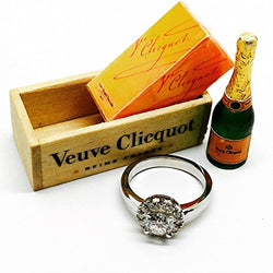 Bottle Champagne! (Without wooden box) Dollhouse miniature 1:12
