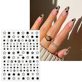 JMEOWIO 9 Sheets Star Nail Art Stickers Decals Self-Adhesive Pegatinas Uñas Colorful Nail Supplies Nail Art Design Decoration Accessories