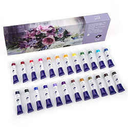 Paul Rubens Watercolor Tubes, 8ml Tubes 24 Colors Artist Grade Watercolor Paints Set, Flower Color Matching, Perfect for Hobbyist and Artist