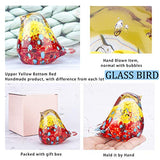 Art Glass Bird Figurine Handmade Blown Glass Crystal Paper Weight Christmas Birthday Gift Home Table Ornament Decor (N001)